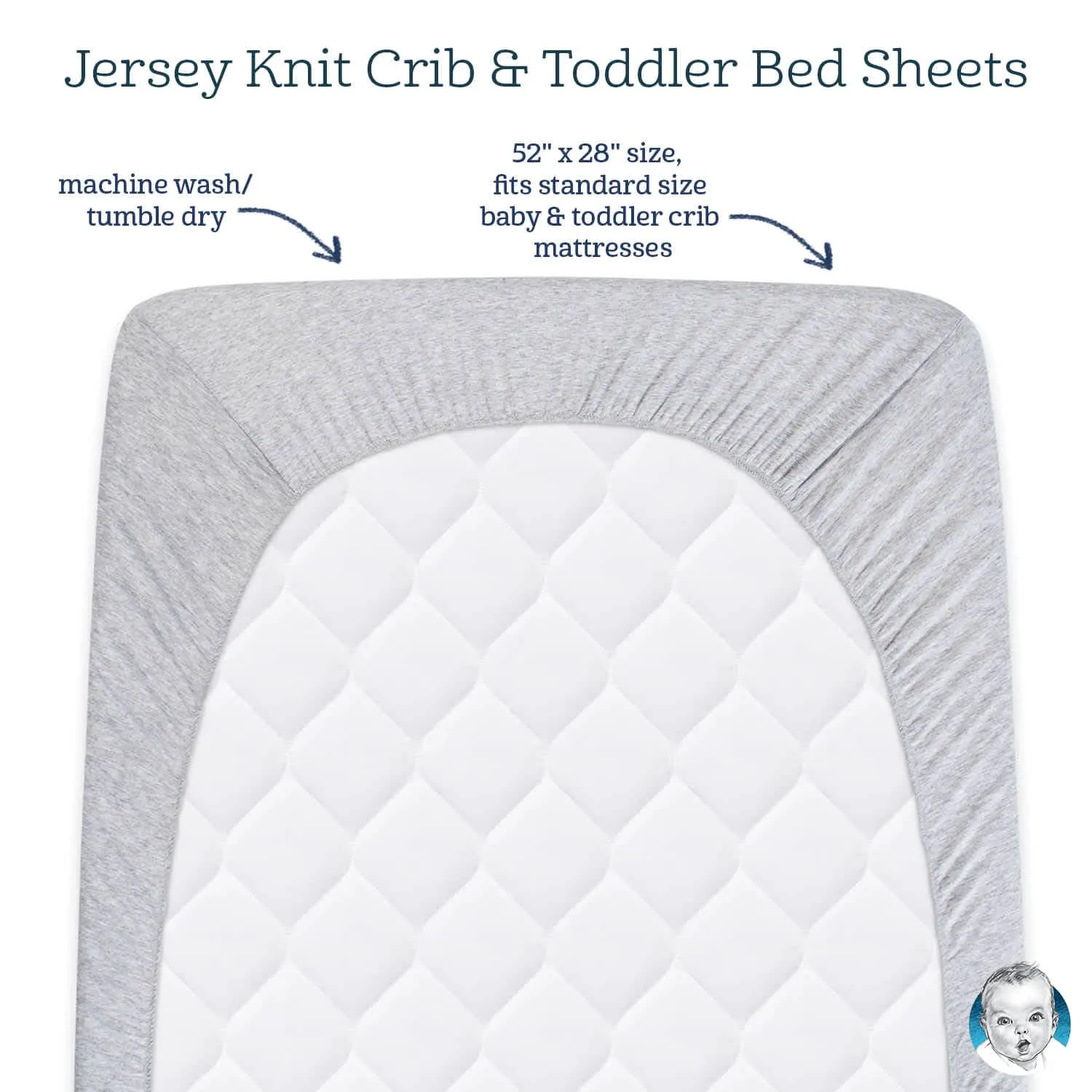 Neutral Clouds Fitted Crib Sheet