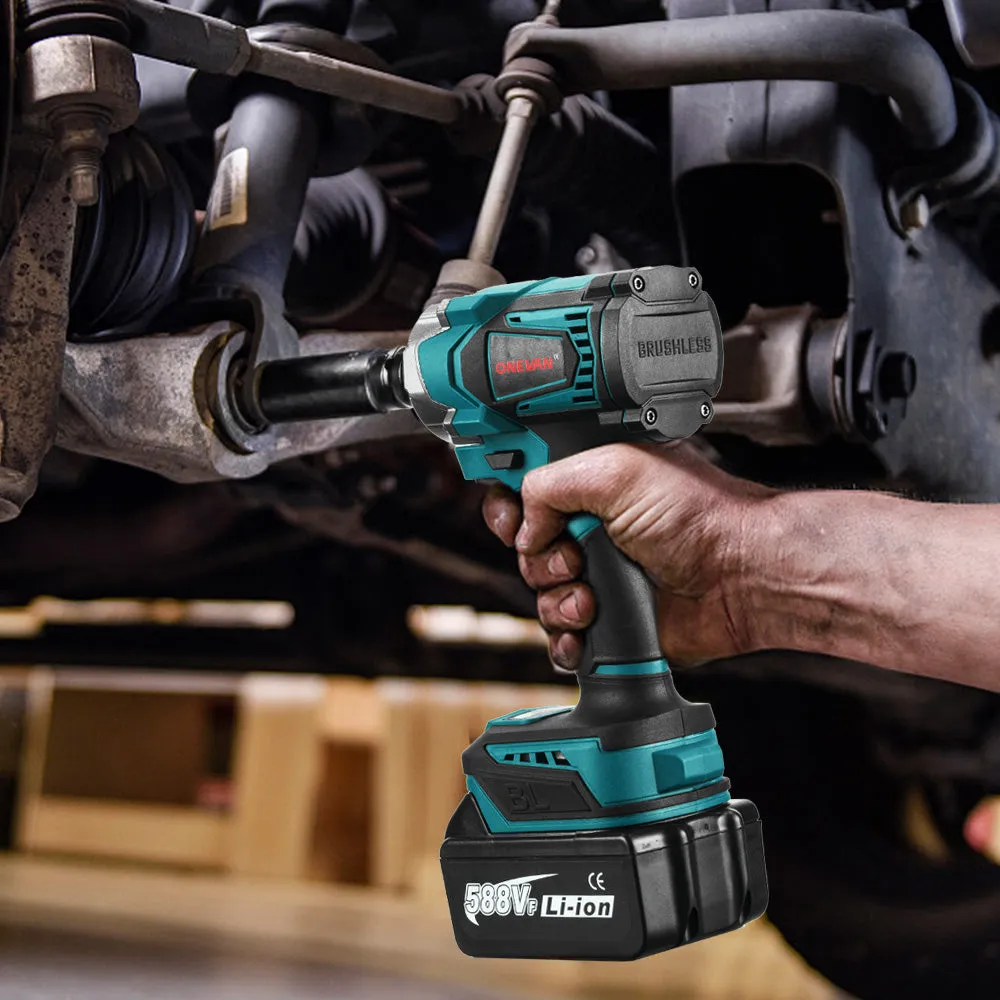 ONEVAN 1/2" 1200N·m Brushless Cordless Impact Wrench | For Makita 18V Battery