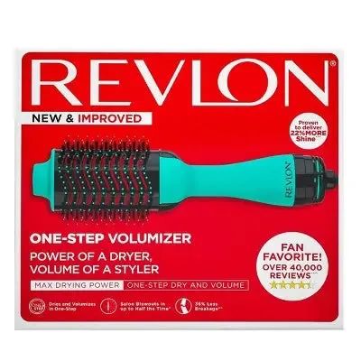 Open Box - Revlon Salon One-Step Hair Dryer and Volumizer Hot Air Brush - Teal