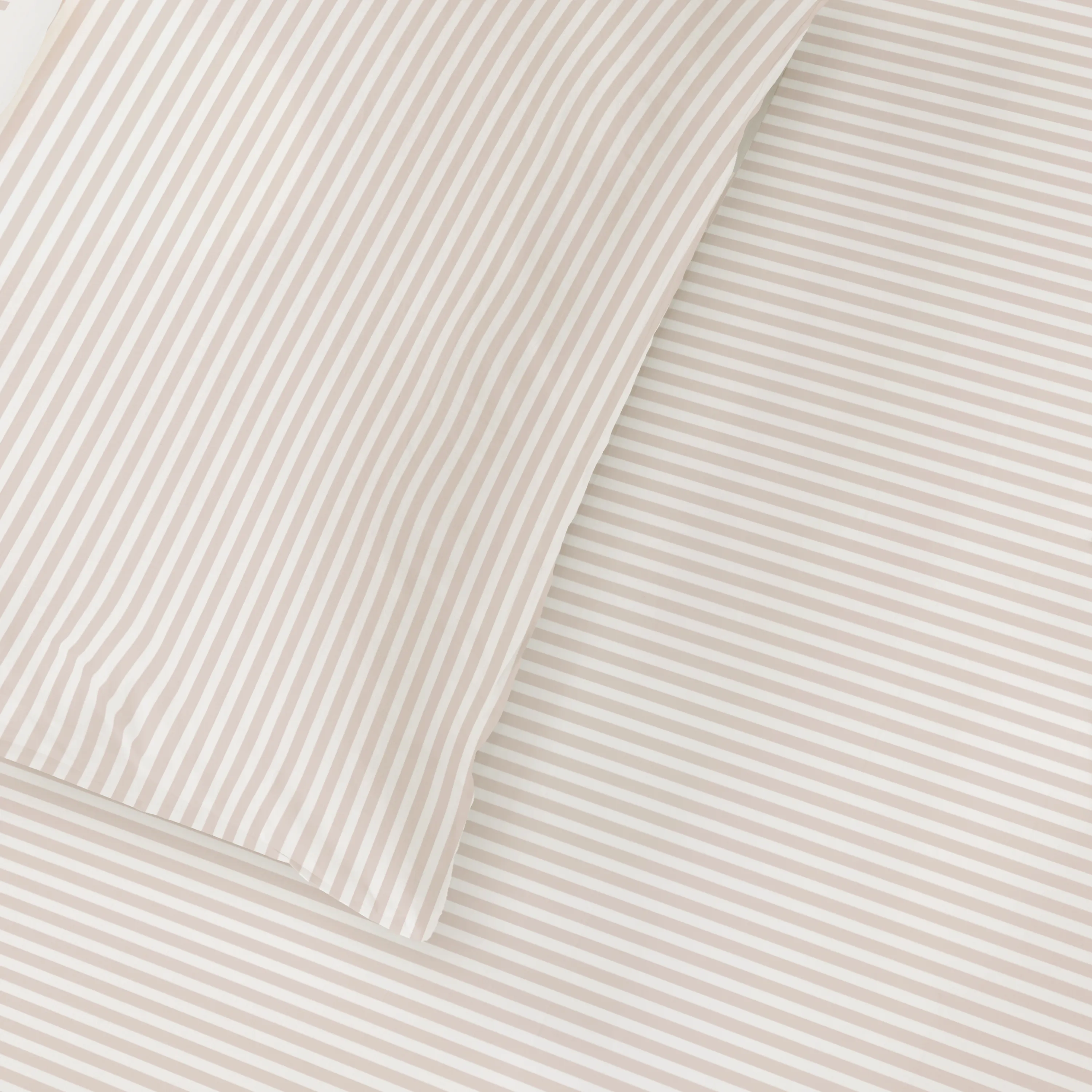 Organic Cotton Sheet Set - Beige Stripes