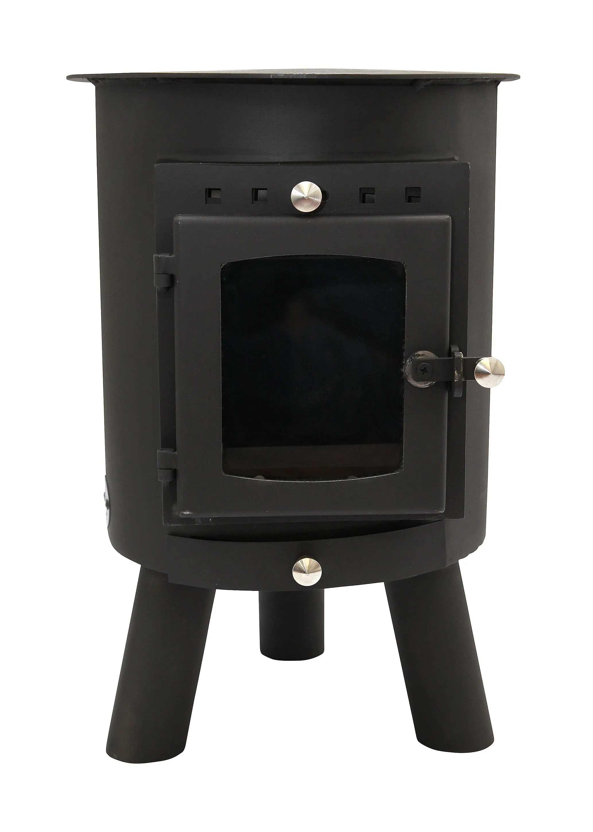 Outbacker® Hygge Oval Tent Stove | 4.5kw 18kg | Single Wall Flue Package