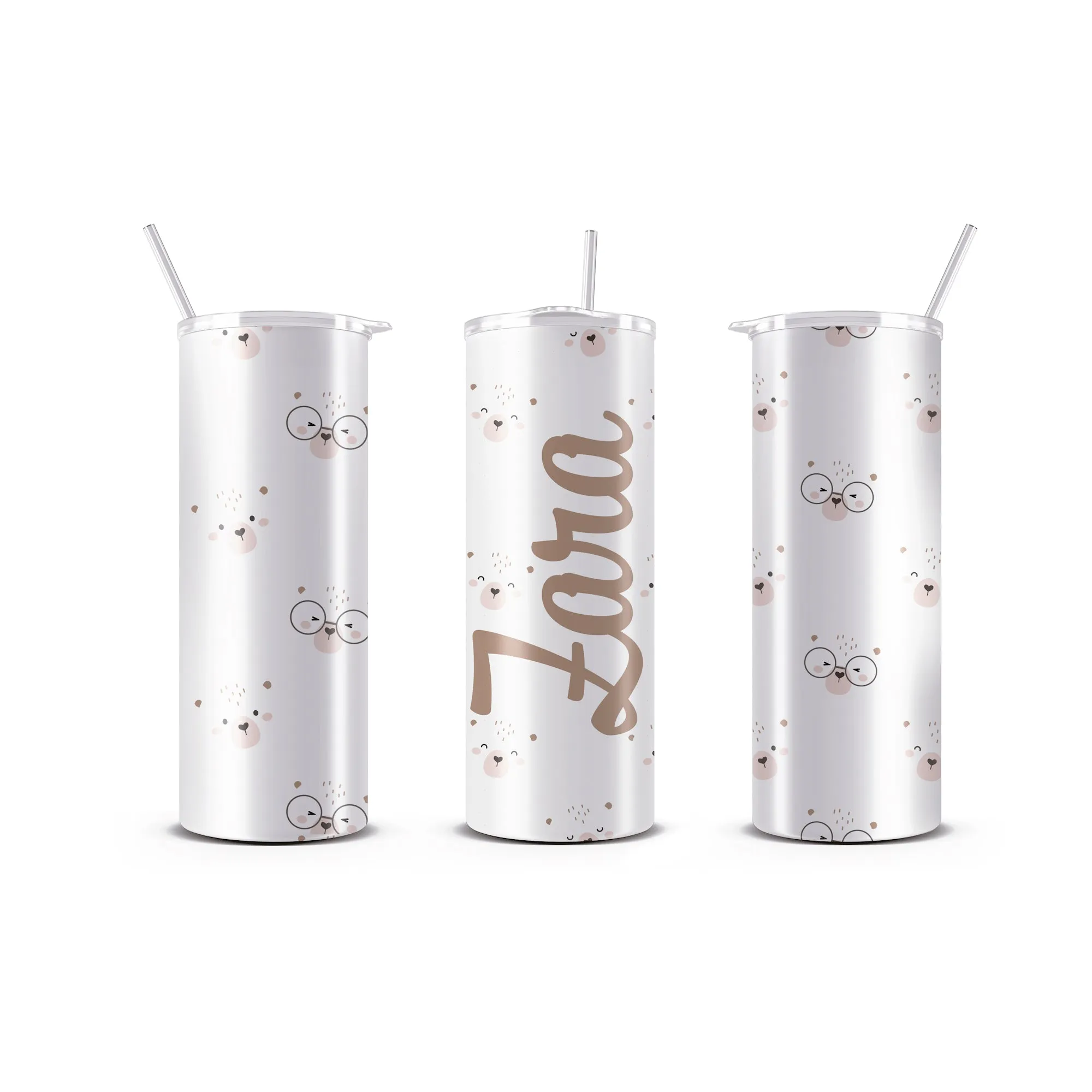 Personalized 20 oz Skinny Tumbler with Straw