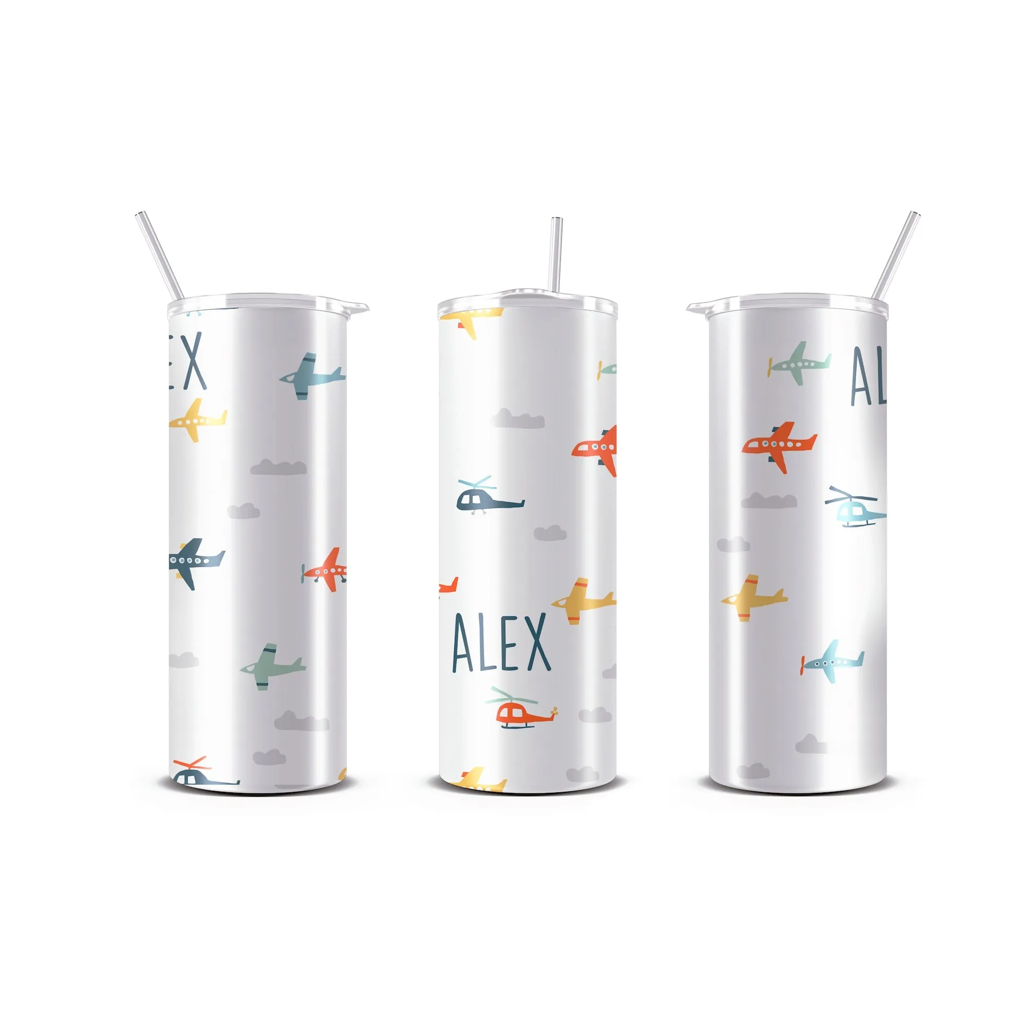 Personalized 20 oz Skinny Tumbler with Straw