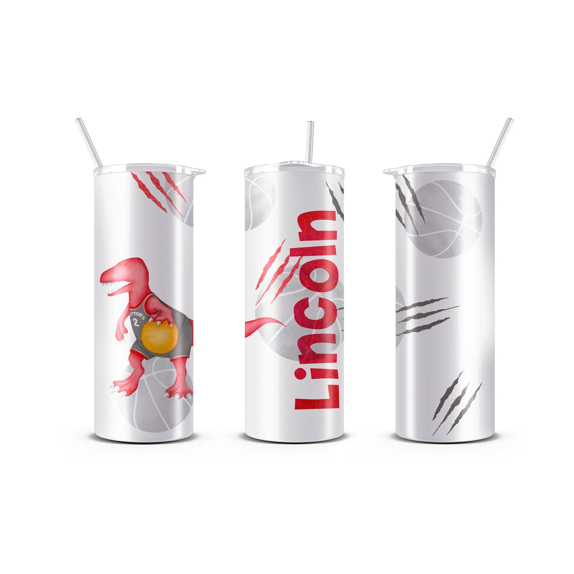 Personalized 20 oz Skinny Tumbler with Straw