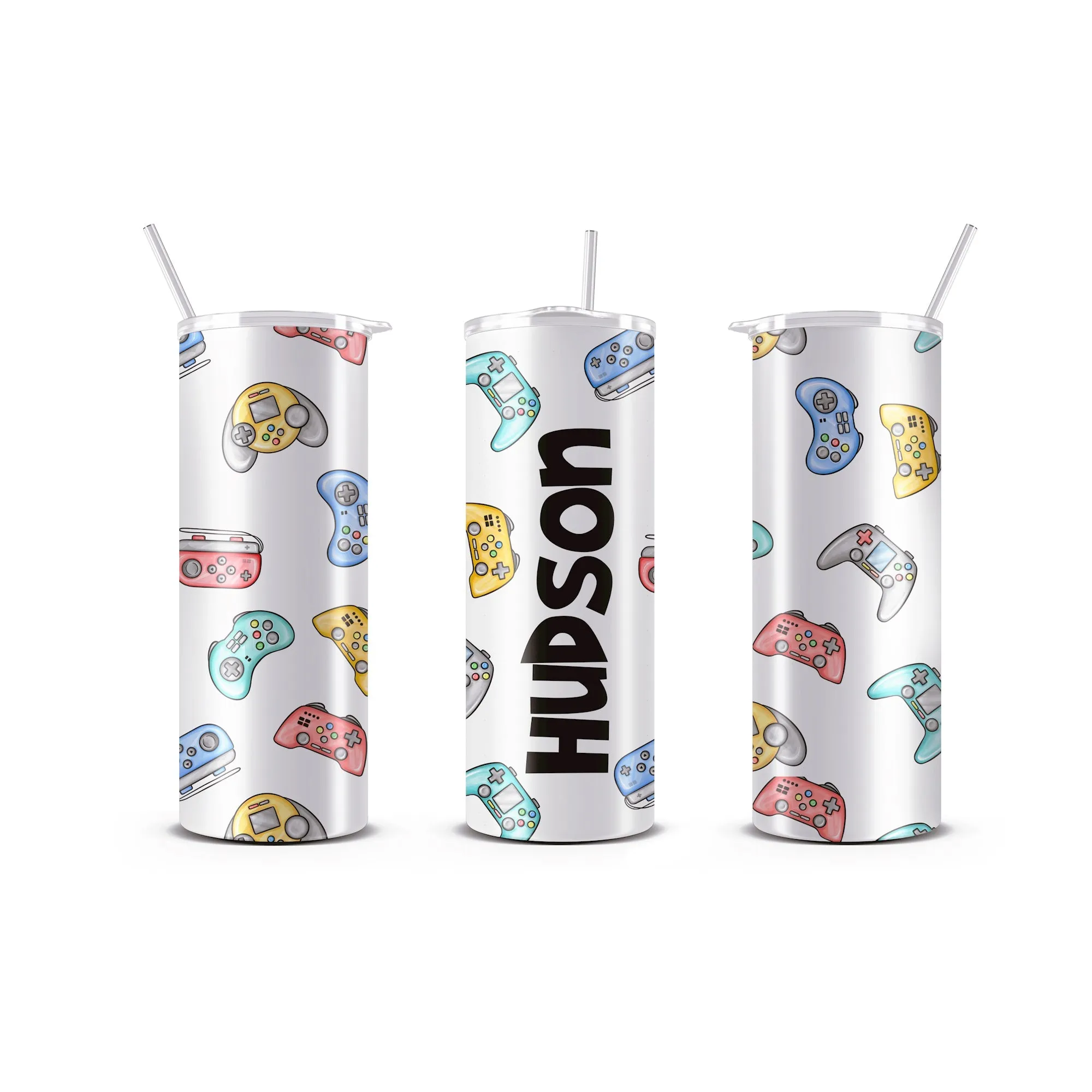 Personalized 20 oz Skinny Tumbler with Straw