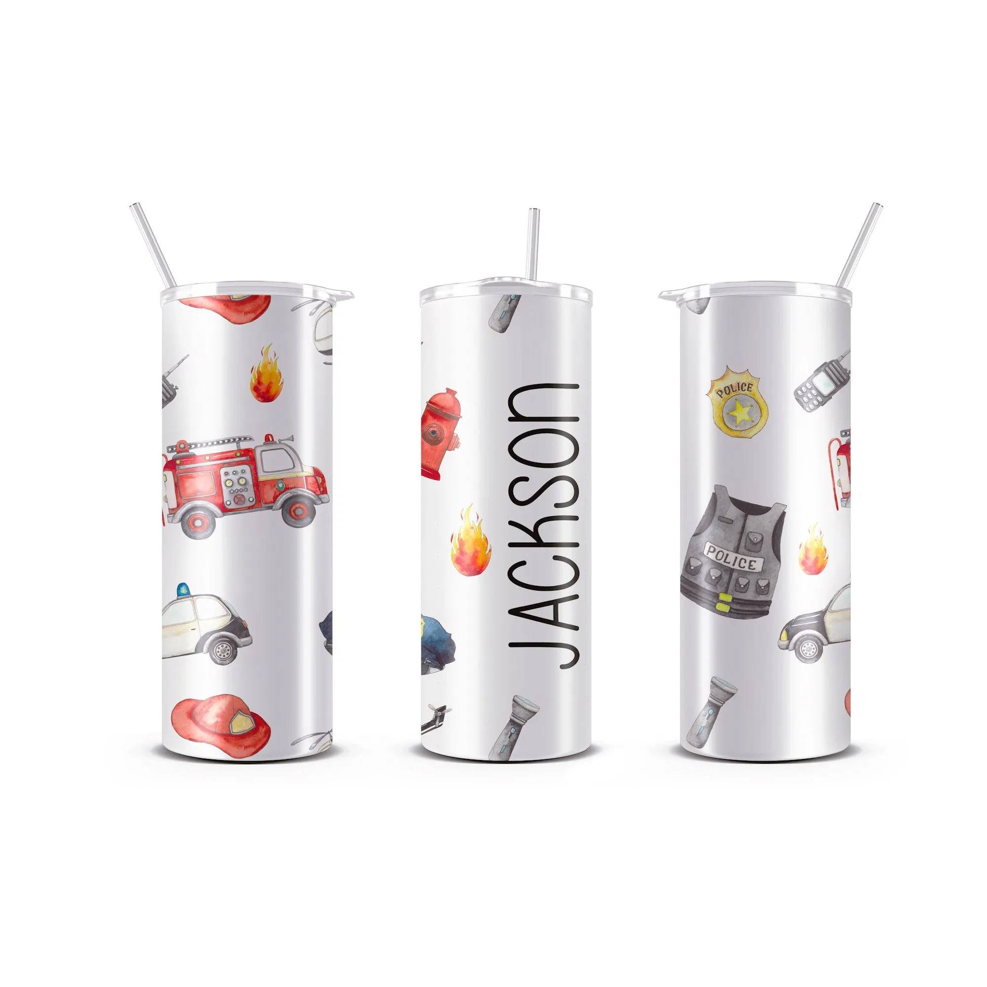 Personalized 20 oz Skinny Tumbler with Straw