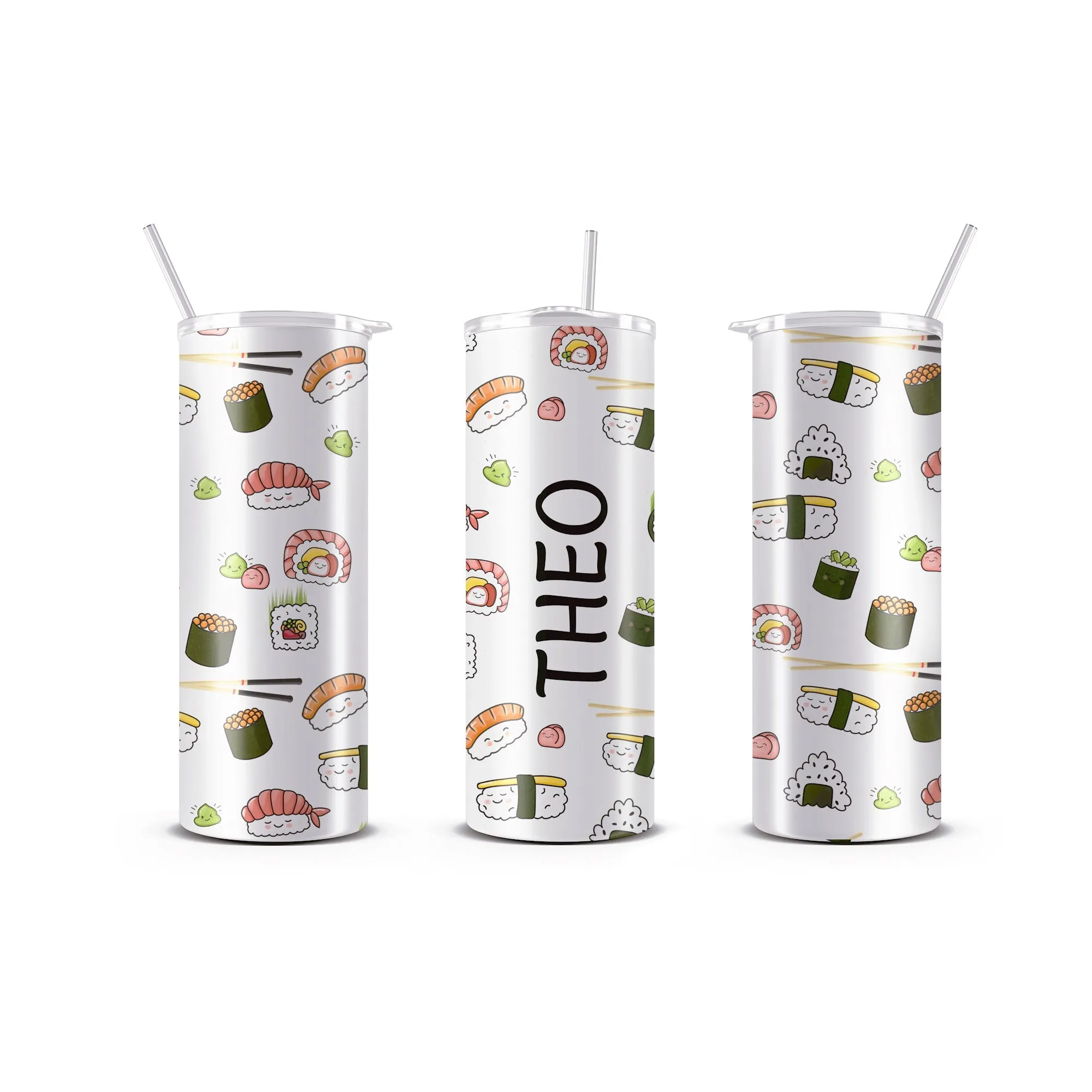 Personalized 20 oz Skinny Tumbler with Straw