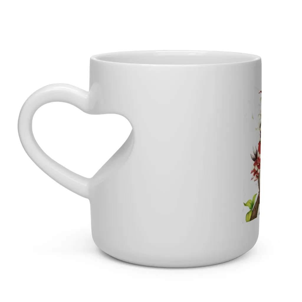 Pete the Sweet Little Bird Heart Shape Mug