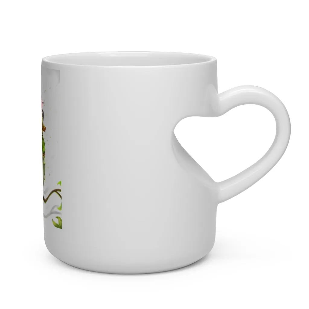 Pete the Sweet Little Bird Heart Shape Mug