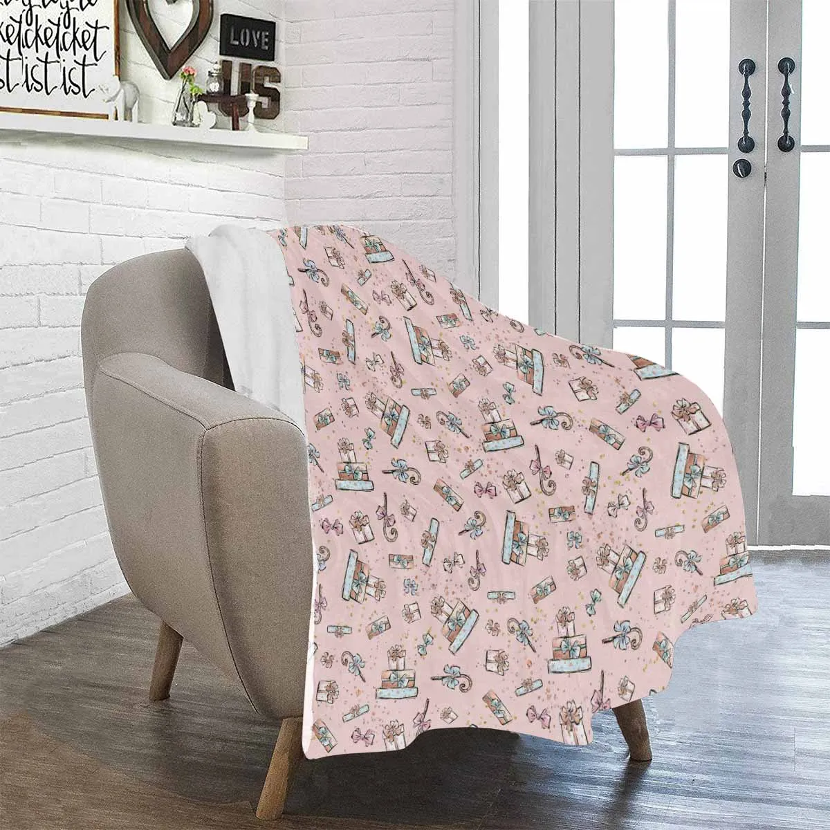 Pink Christmas  Ultra-Soft Micro Fleece Blanket 40*50