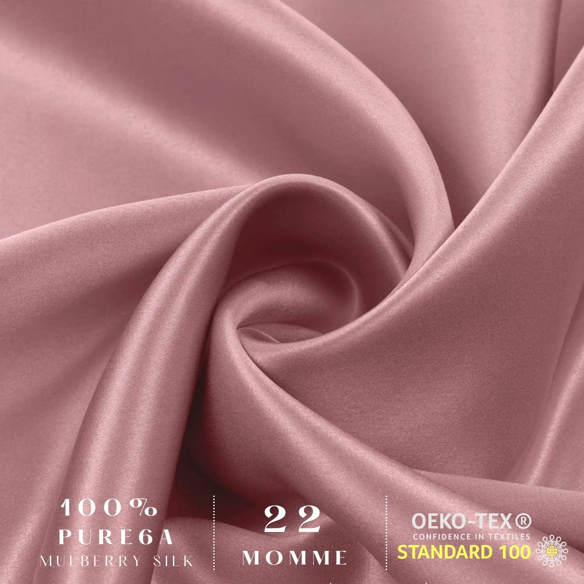 Pink Silk Pillowcase - NZ Standard Size - Zip Closure