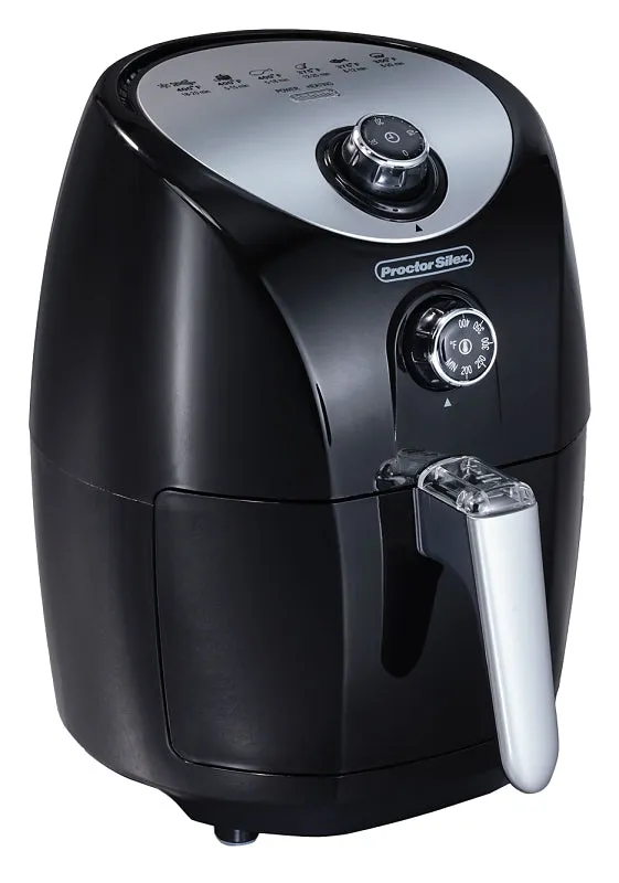 Proctor Silex 35055 Air Fryer, 1.6 qt Capacity, 900 W, Black :EA: QUANTITY: 1