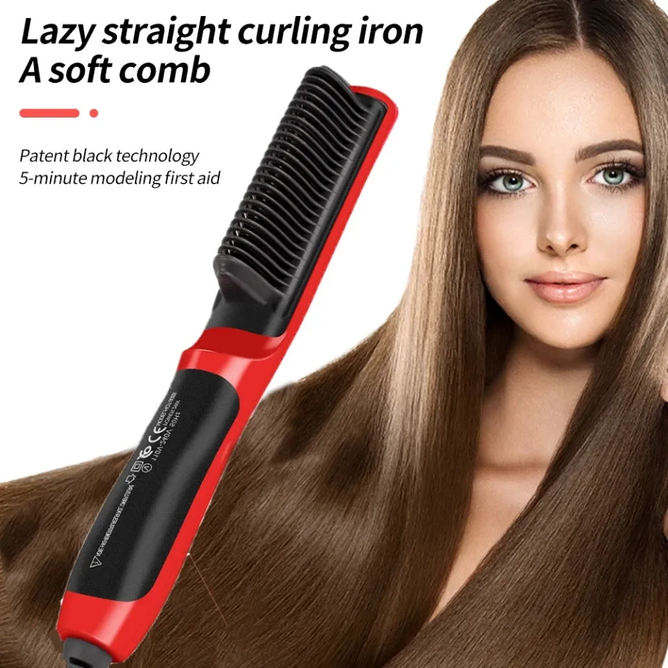 Professional Ceramic Electric Fast Hair Straightening Brush