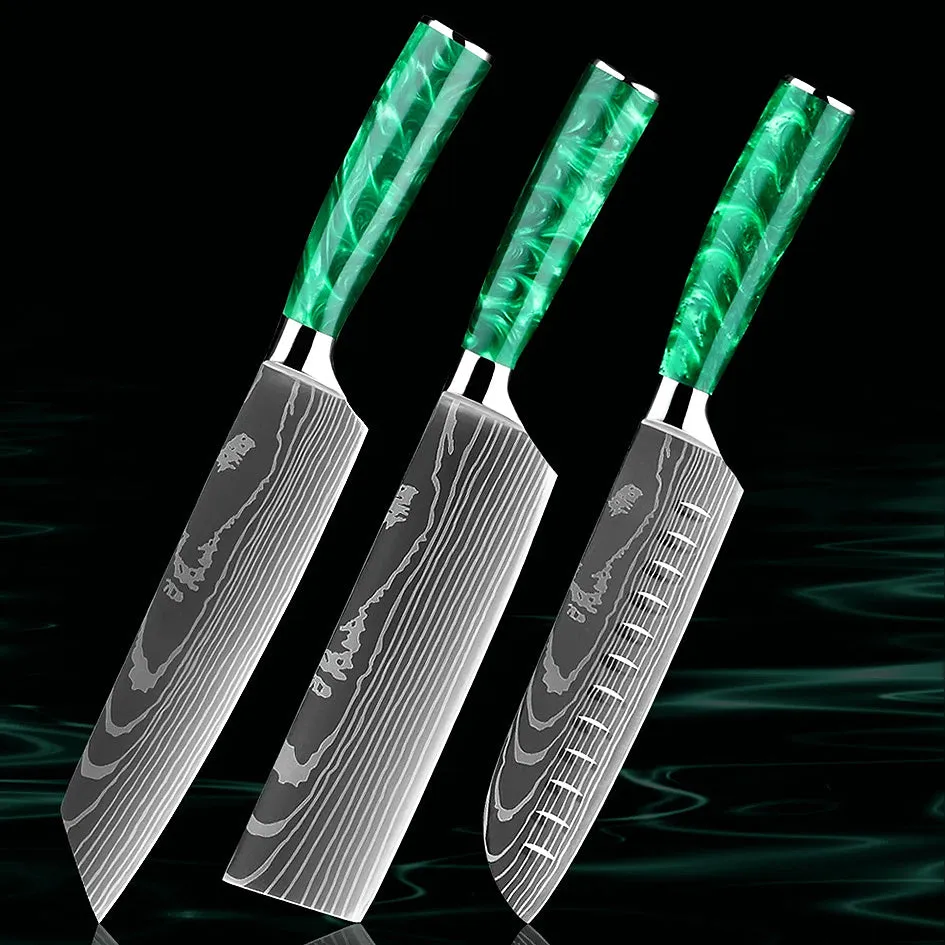 Razor Sharp Kitchen Knife Green