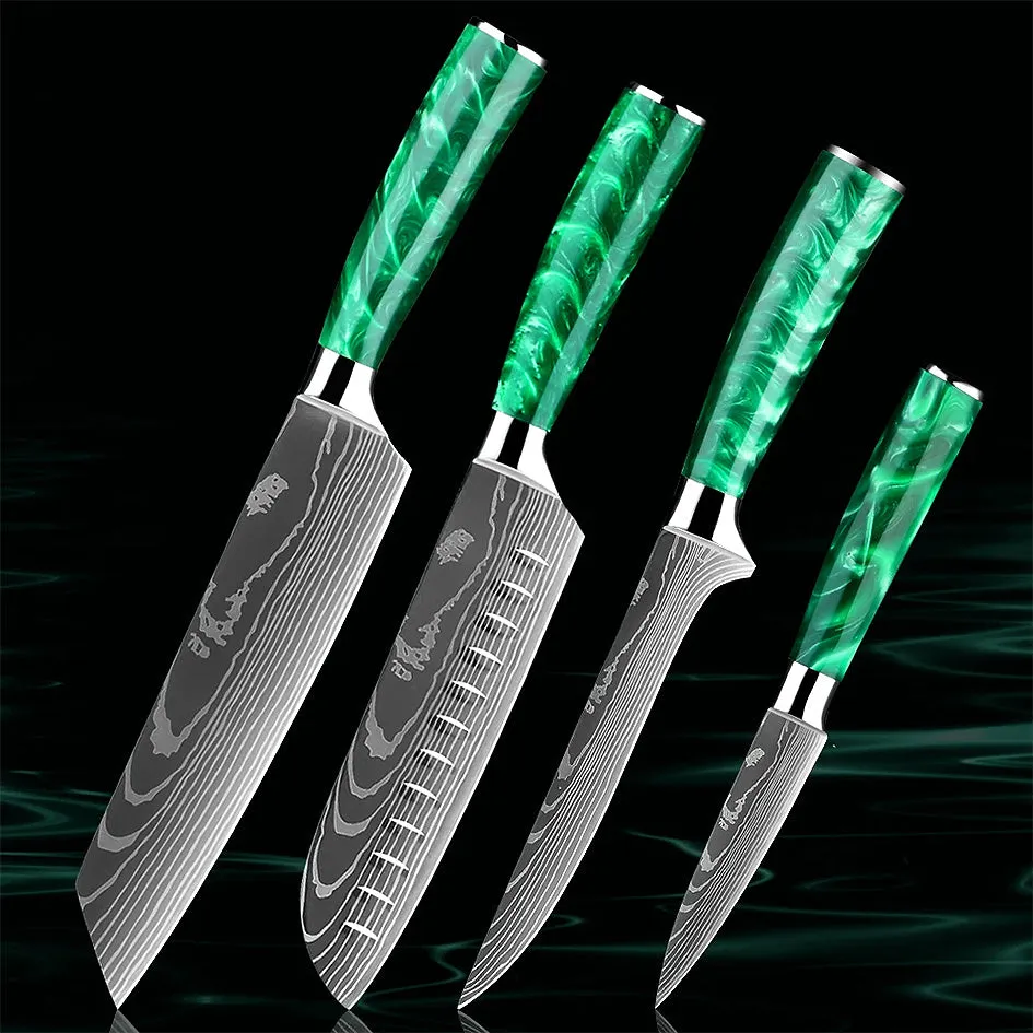 Razor Sharp Kitchen Knife Green