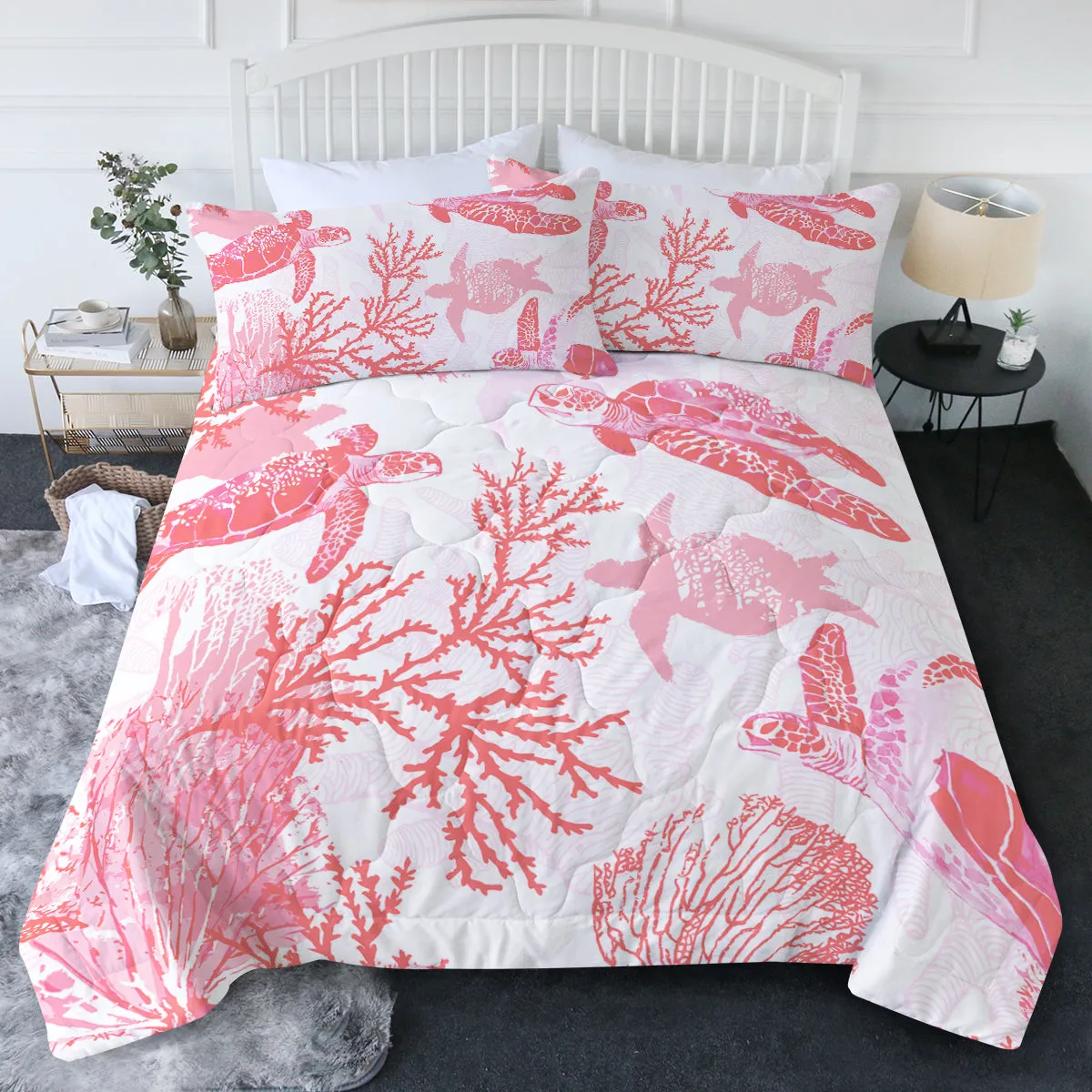 Red Coral Wonders Comforter Set