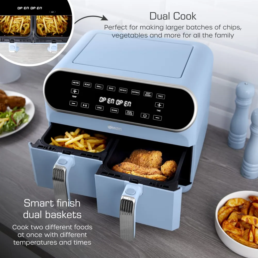 Retro 8L Dual Basket Air Fryer