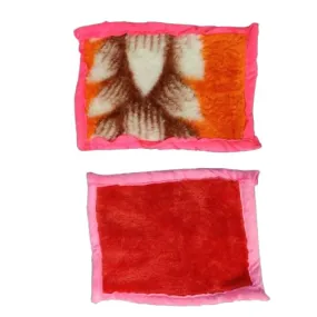 RMCG Traders Laddu Gopal Velvet Blankets, Kanha Ji Kambal | Laddu Gopal Ji Winter Blanket Accessories for Laddu Gopal Size 4 (Set of 2)