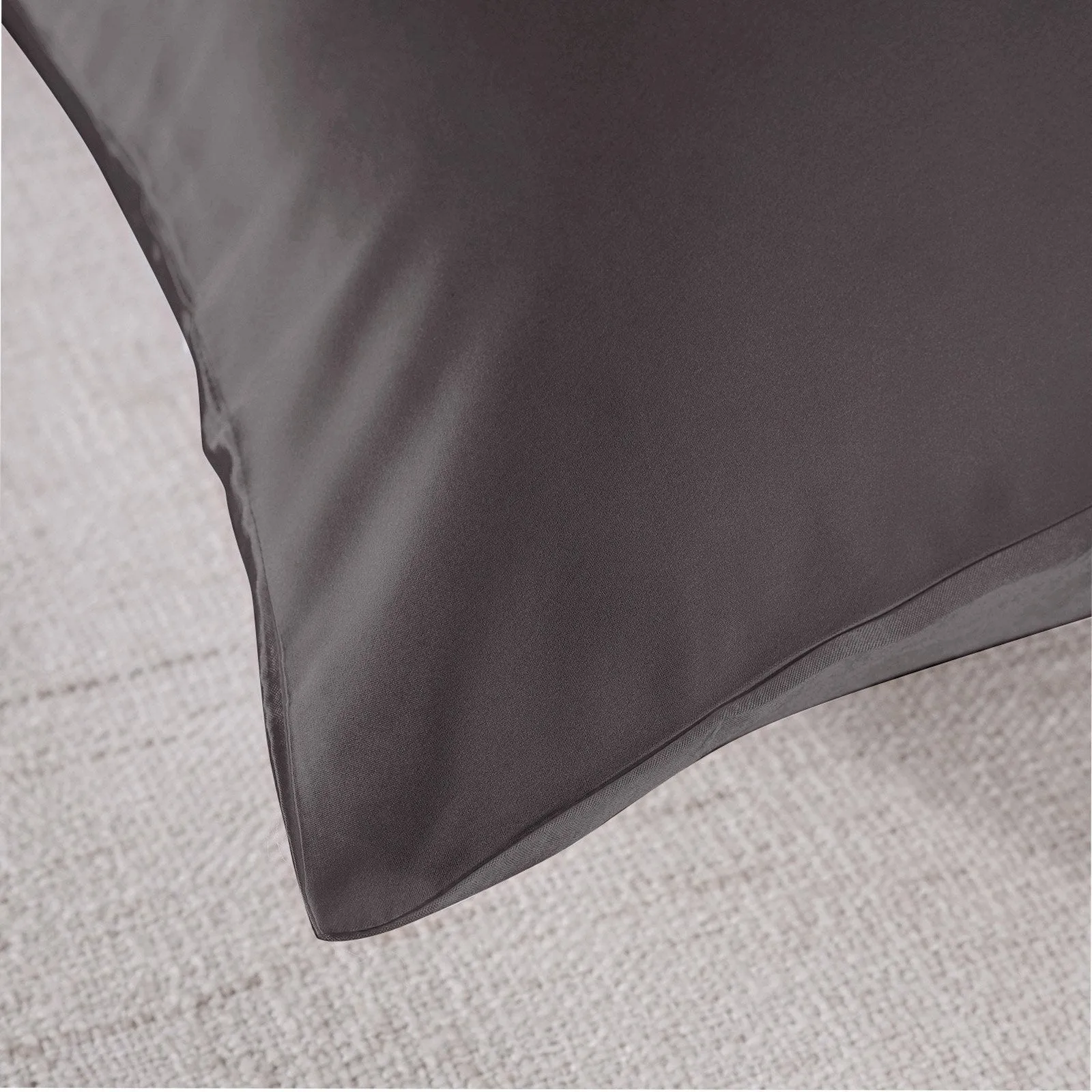 Royal Comfort Pure Silk Pillow Case 100% Mulberry Silk Hypoallergenic Pillowcase 51 x 76 cm Charcoal