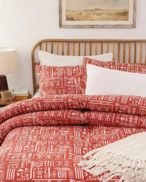 Rust Gamathi Cotton Comforter | Single Size | 60 x 90 inches