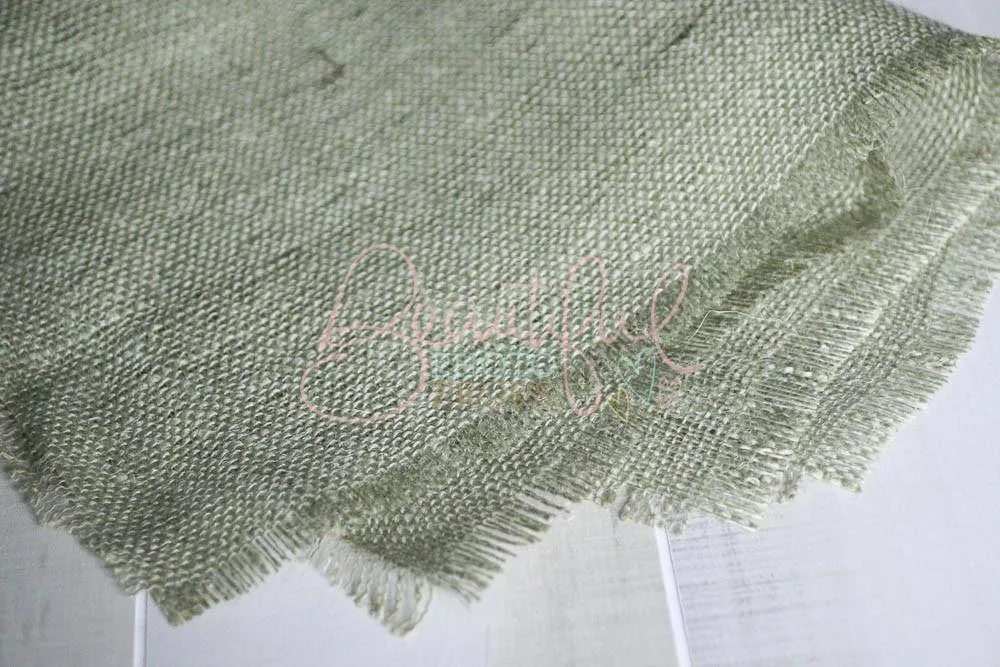 Sage Green Burlap Blanket Photography Prop