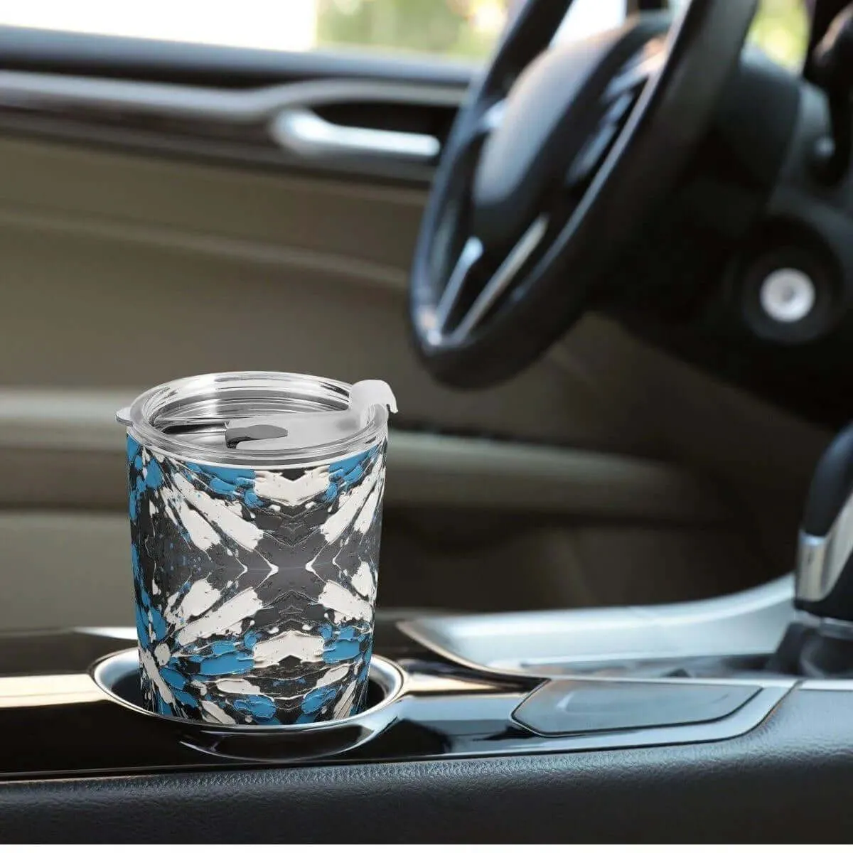 Sapphire Noir Patterned Car Cup