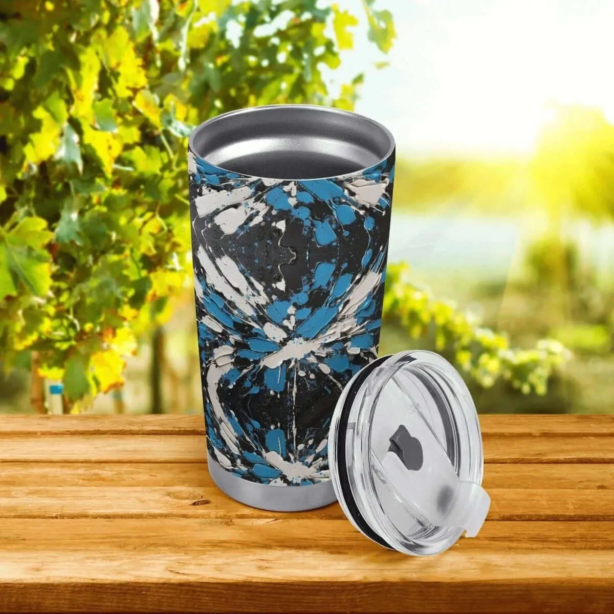 Sapphire Noir Patterned Car Cup