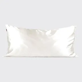 Satin King Pillowcase - Ivory | Hydrating & Anti-Aging Pillowcase by Kitsch