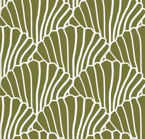 SEASHELLS | Olive green | Pillowcase | 60x70cm/ 23.6x27.5"