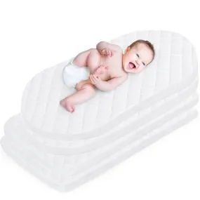 Shop by Size - Bassinet Mattress Pad Cover, 2 Pack, Waterproof, Natural Bamboo