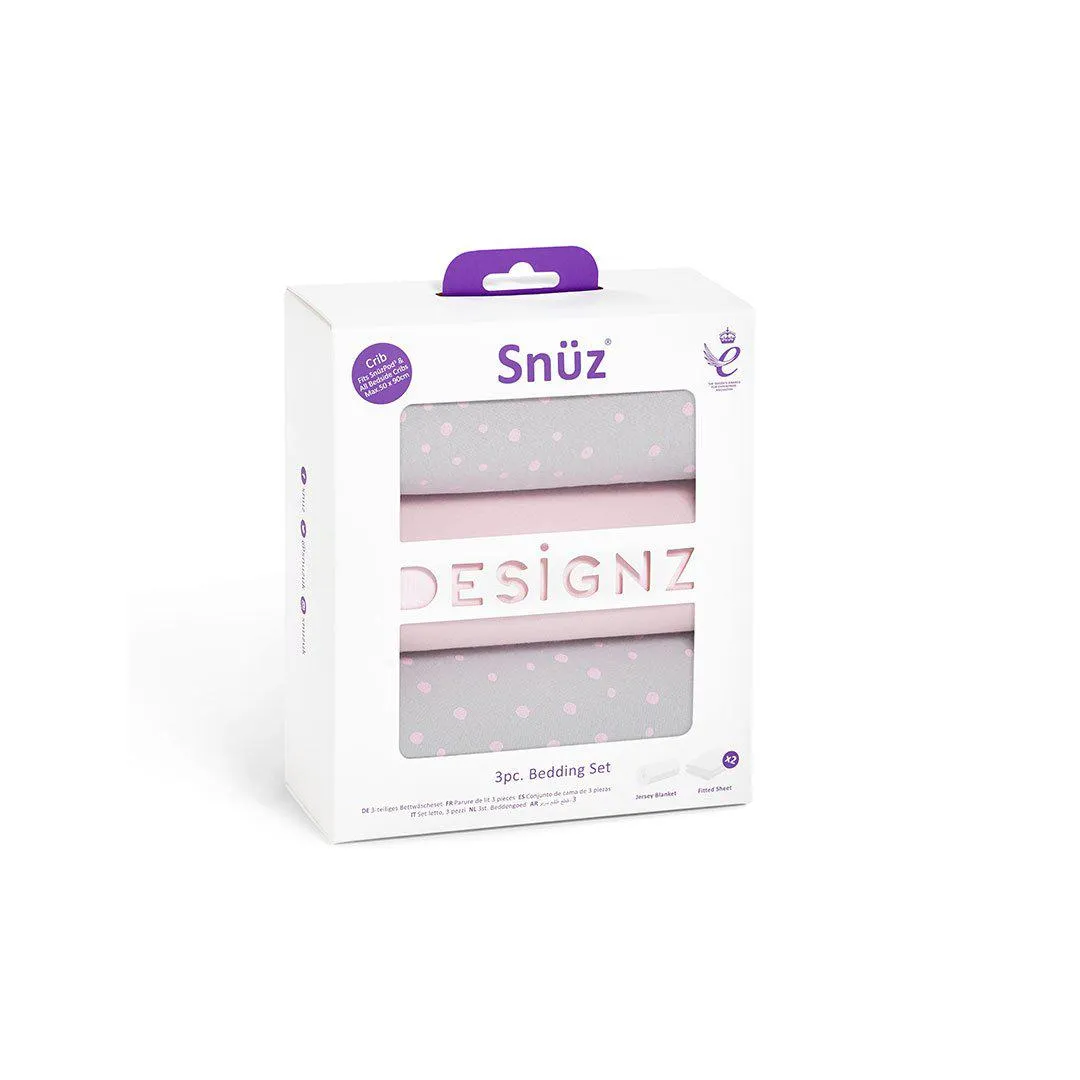 Snuz Crib Bedding Set - Rose Spots - 3 Pack