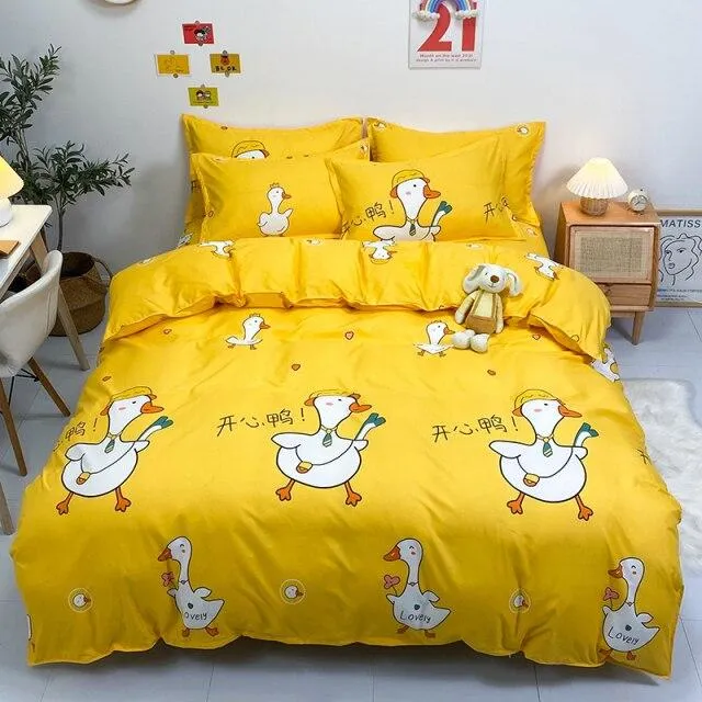 Sora the Swan Yellow Bedding Set