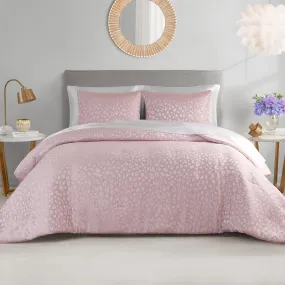 Sparkle Cheetah Jaquard Comforter Set