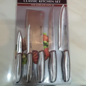 Stainless Steel Knife Set - 5 Pieces