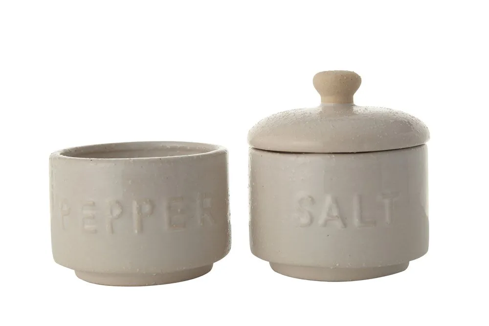 Stoneware Salt & Pepper Pots