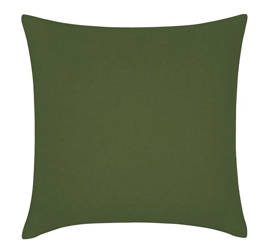 Stonewashed French Linen European Pillowcase Olive