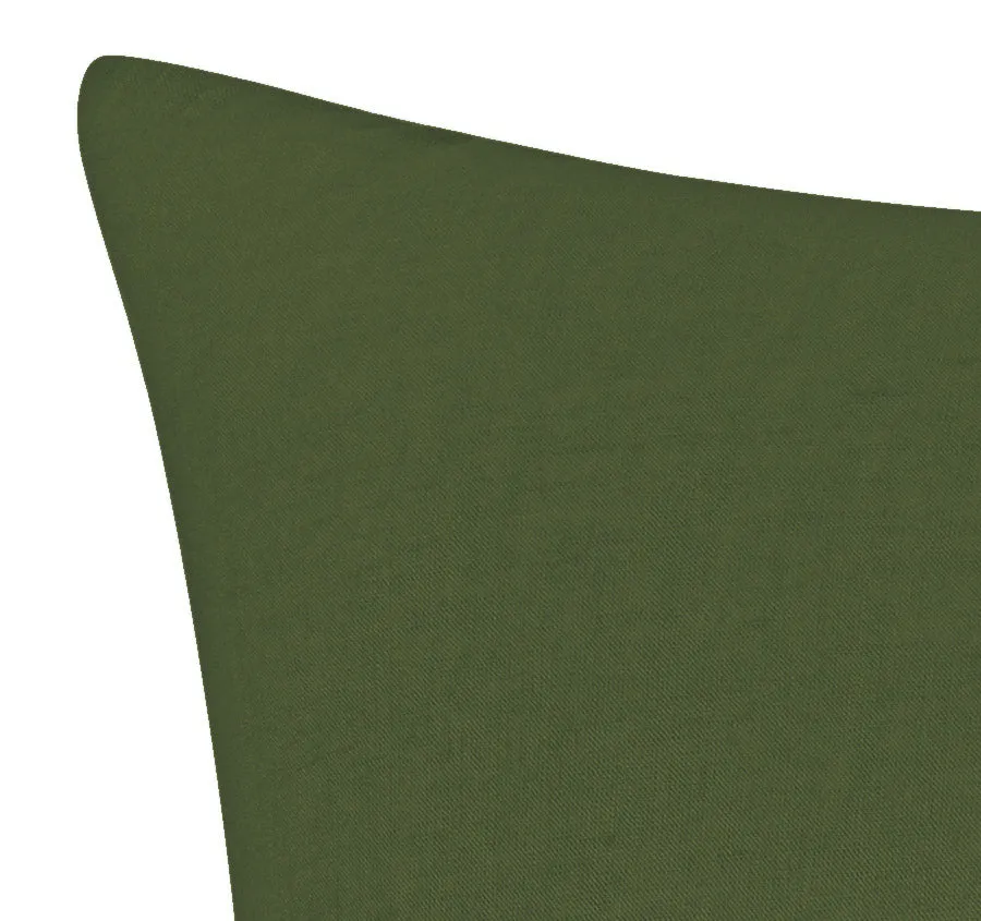 Stonewashed French Linen European Pillowcase Olive