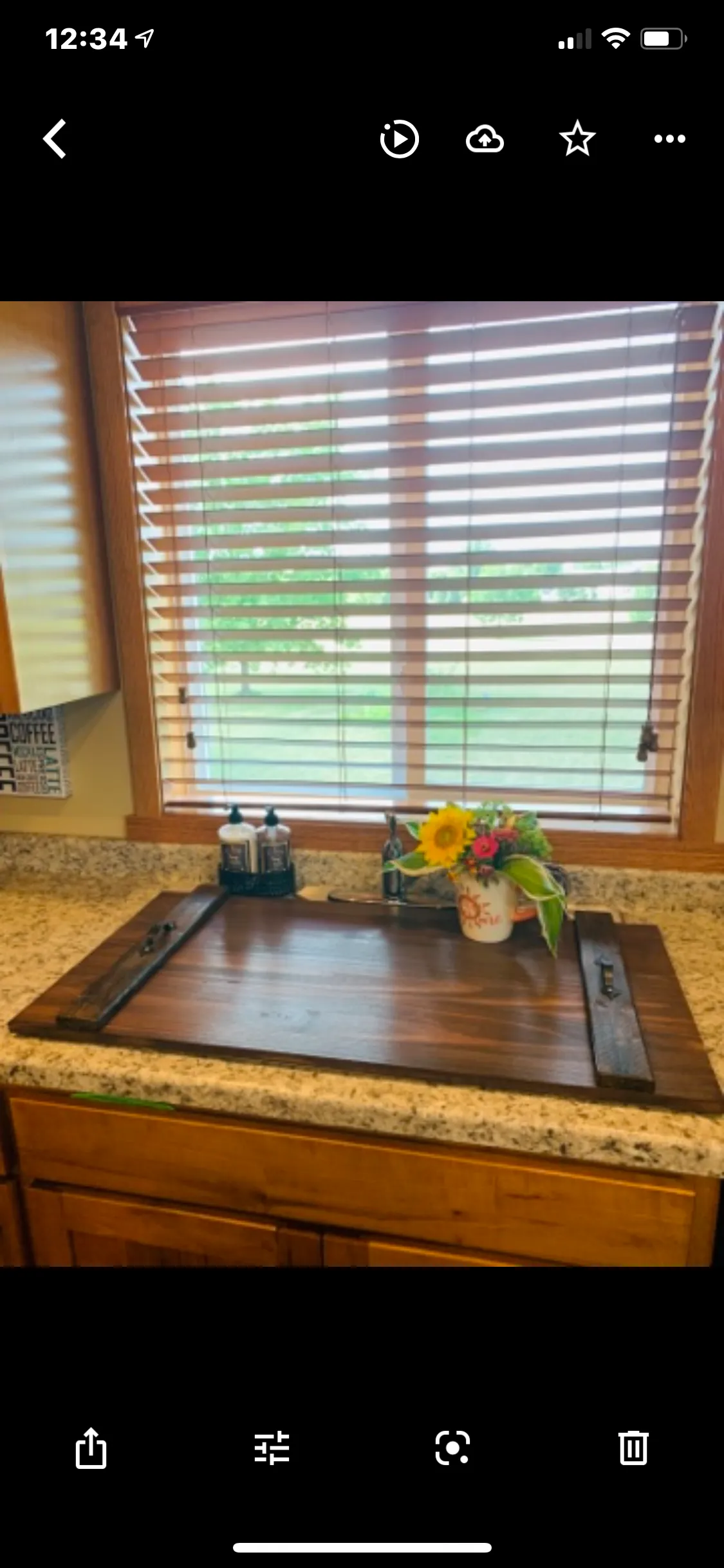 Stove & sink cover { Pine } You choose color. Stained & painted. 4 coats polyurethane. Handles. 3 ft long x 24 inch. 2 in 1! You choose color.