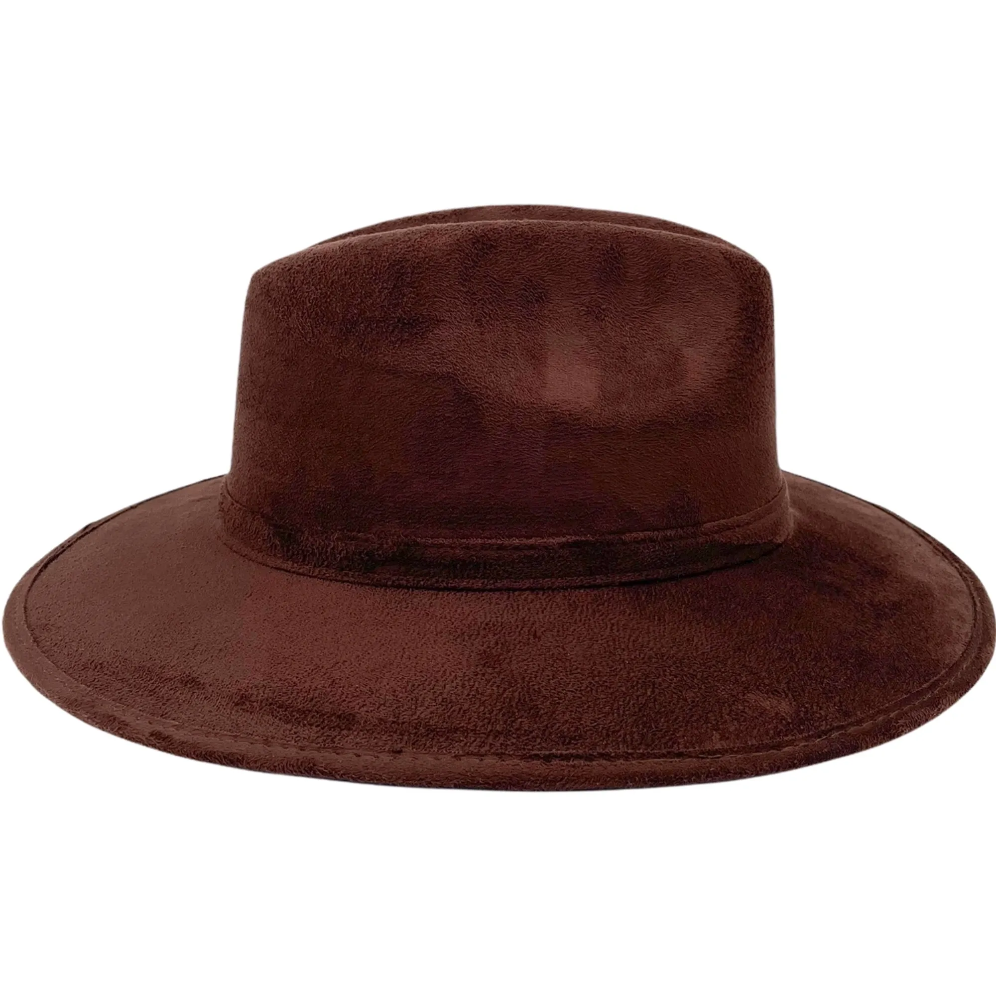 Suede Indiana Hat- Dark Brown