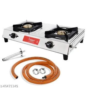 Super Nano 2 Brass Burner Gas Stove With Hose Pipe & Nova Lighter