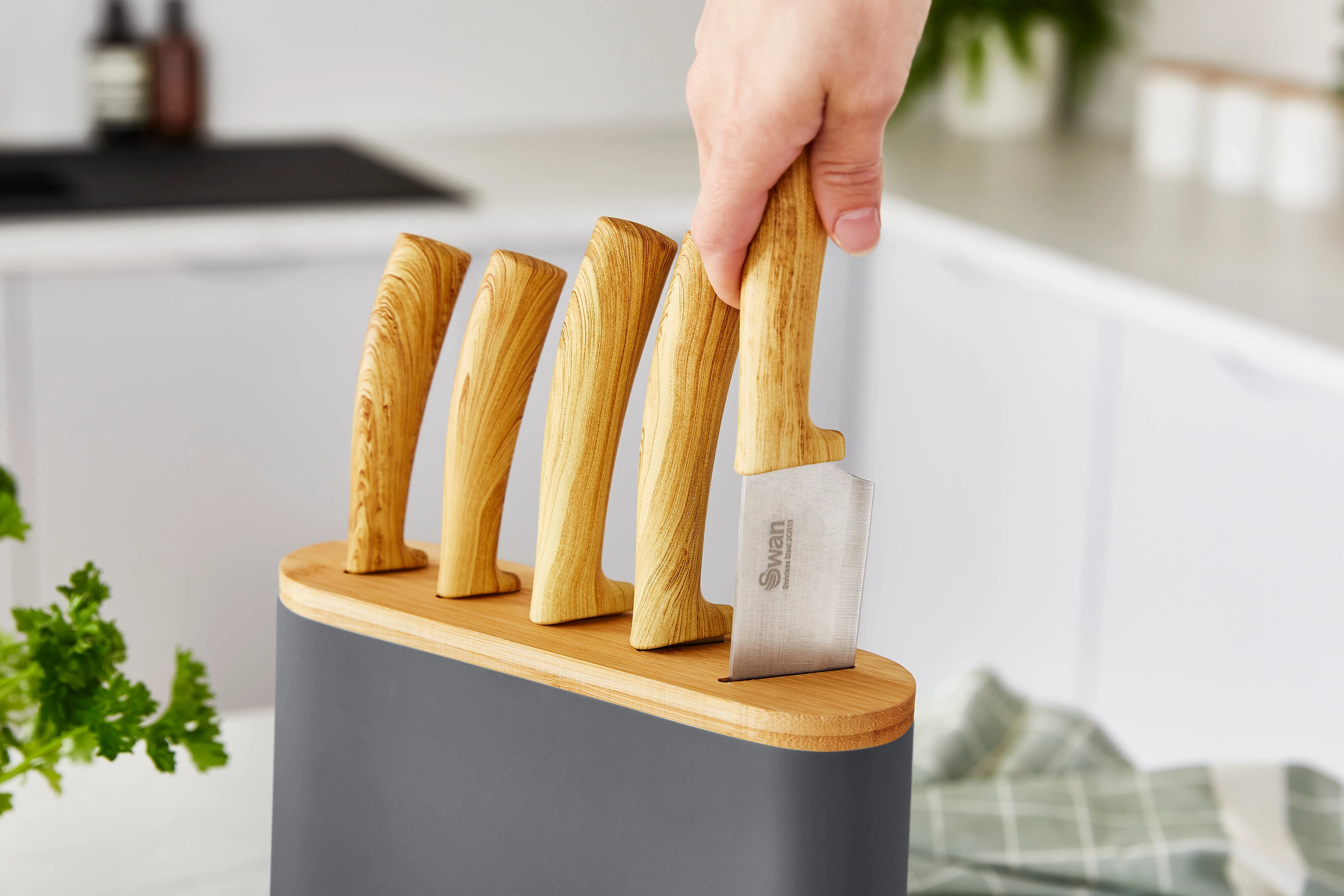 Swan Nordic 5 Piece Knife Block