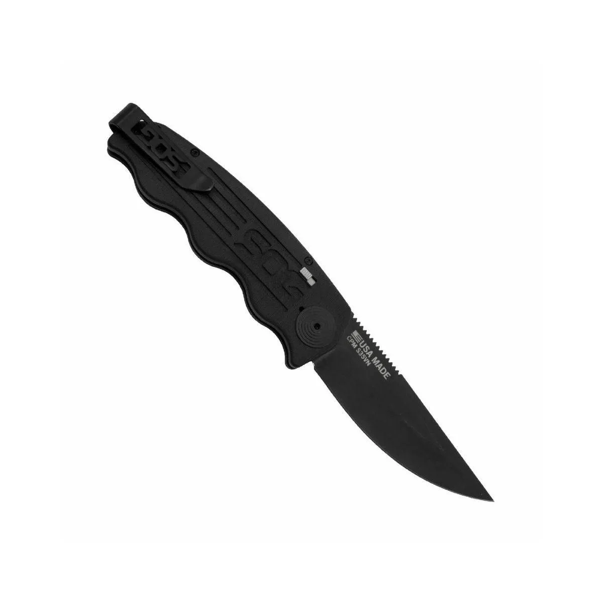 TAC-OPS Auto 3.5" Black TiNi S35VN Blade, Canvas Micarta Handles- TO1011-BX