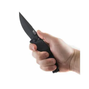 TAC-OPS Auto 3.5" Black TiNi S35VN Blade, Canvas Micarta Handles- TO1011-BX