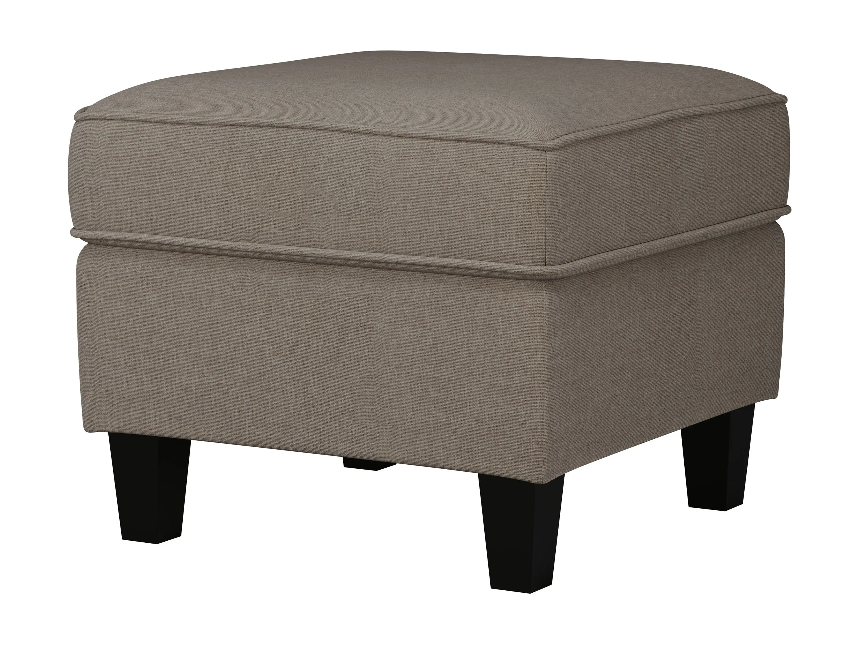 Taupe Fabric Ottoman