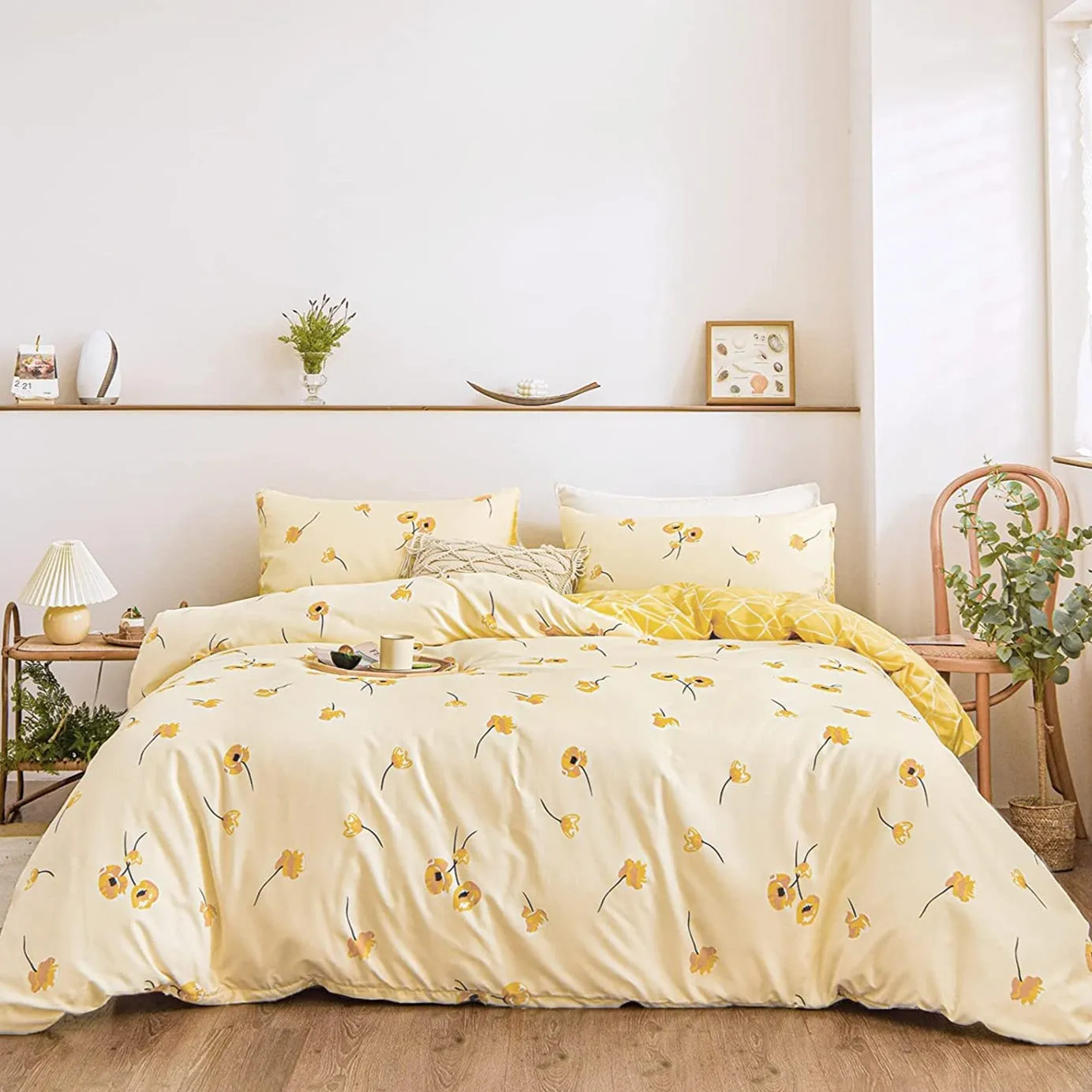 The Floral Yellow Bed Set