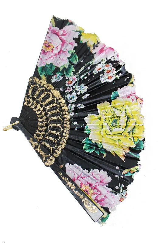 THESE DAYS Multi Colored Floral Hand Fan