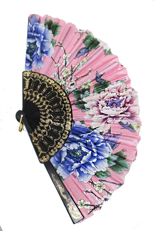 THESE DAYS Multi Colored Floral Hand Fan