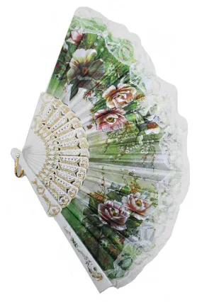 THESE DAYS Multi Colored Floral Hand Fan