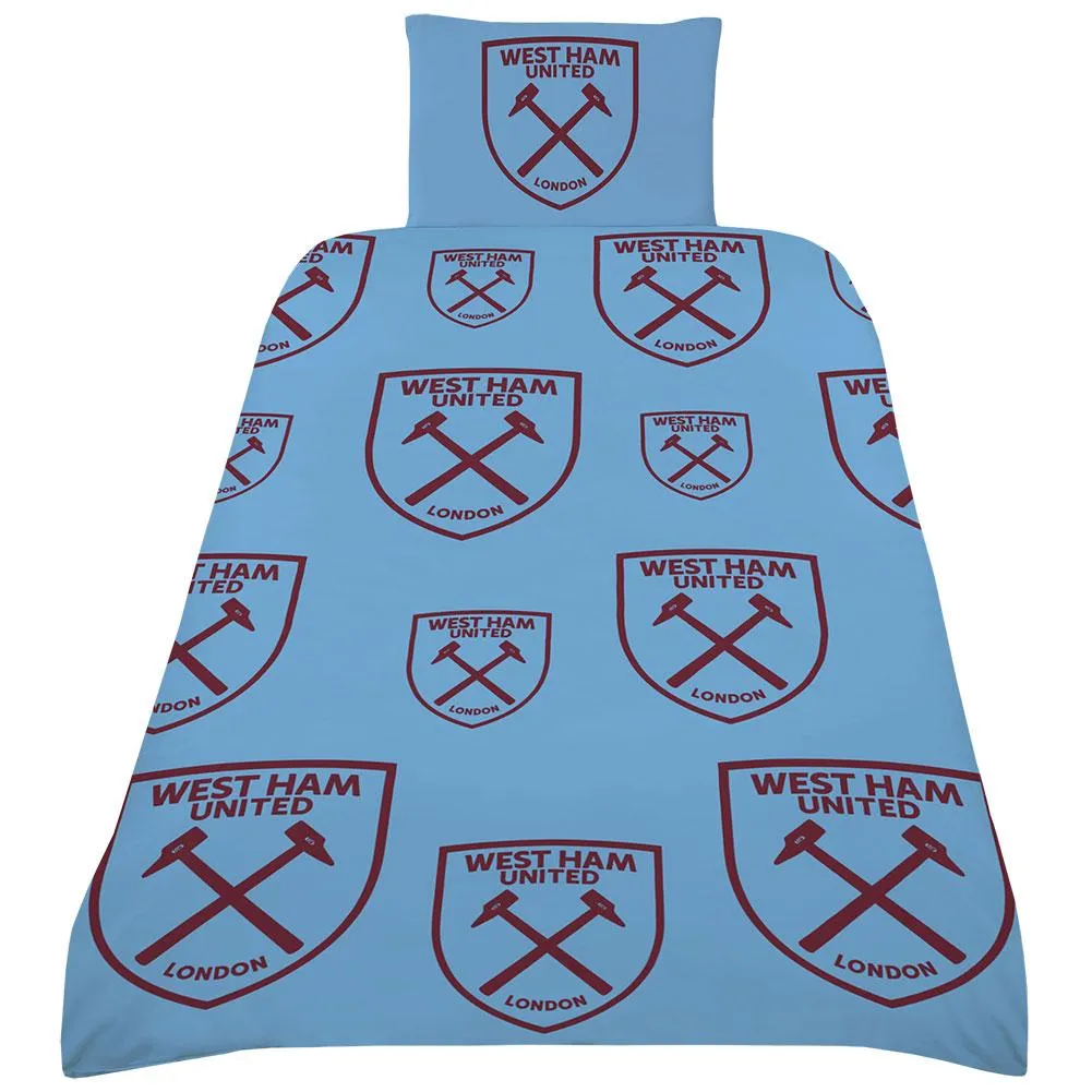 West Ham United Multi Crest Single Duvet Set