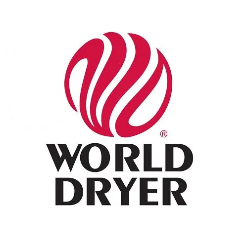 WORLD DRYER® RA52-Q974 Model A Series Hand Dryer - Cast-Iron White Porcelain Push Button Recessed (115V - 15 Amp)